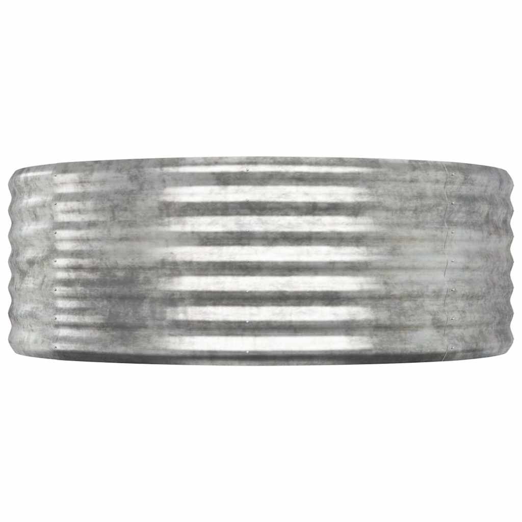 vidaXL Garden Raised Bed | Silver | Powder-coated steel