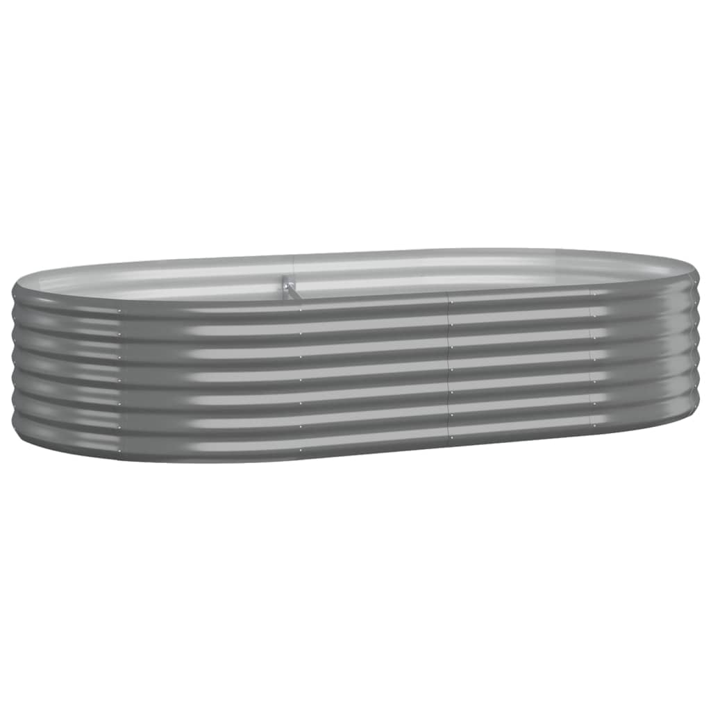 vidaXL Garden Raised Bed Galvanised Steel 175x100x36 cm Grey