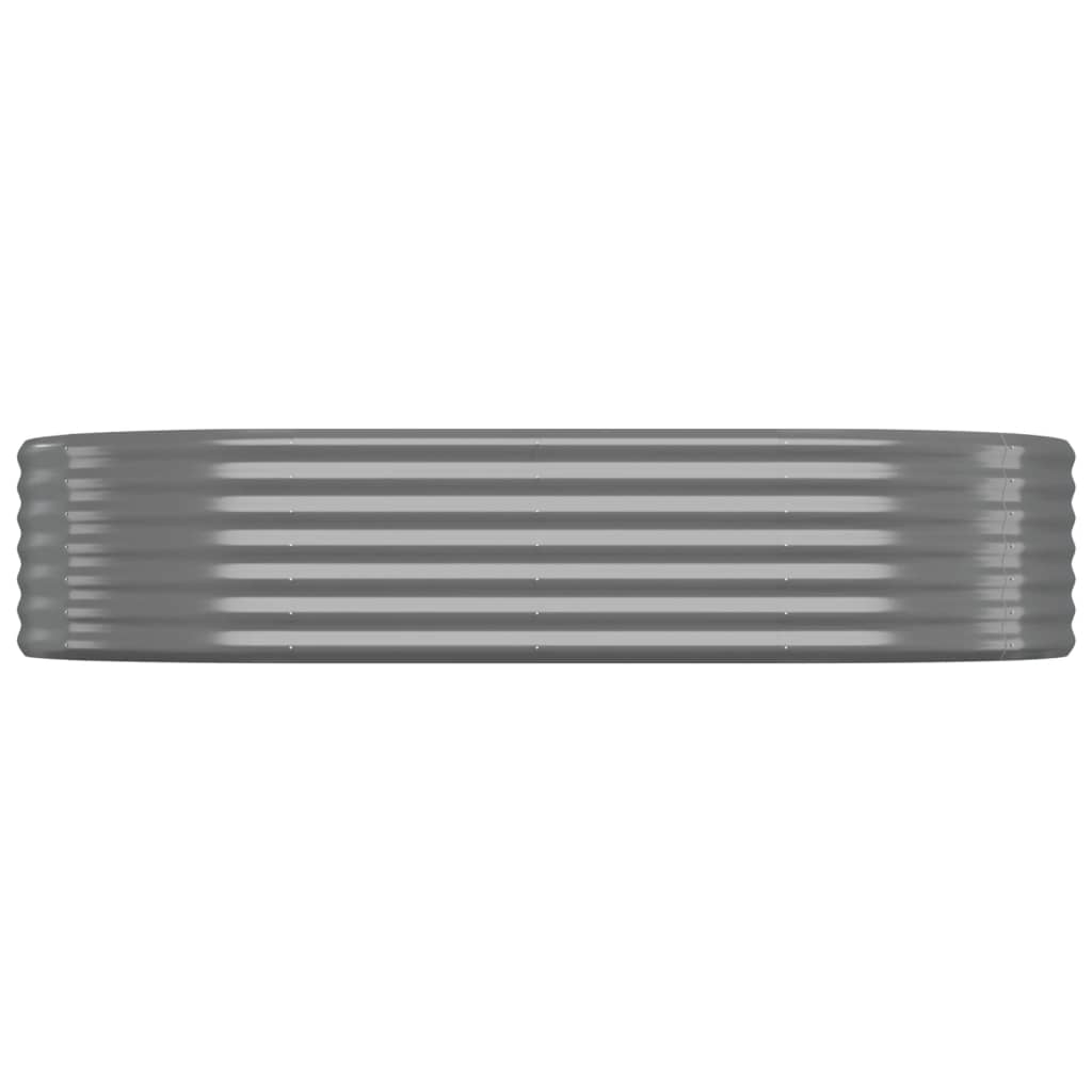 vidaXL Garden Raised Bed Galvanised Steel 175x100x36 cm Grey