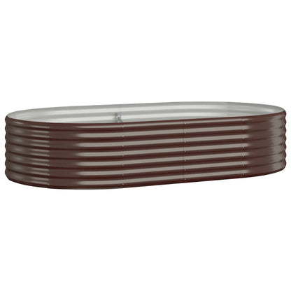 vidaXL Garden Raised Bed Galvanised Steel 175x100x36 cm Brown