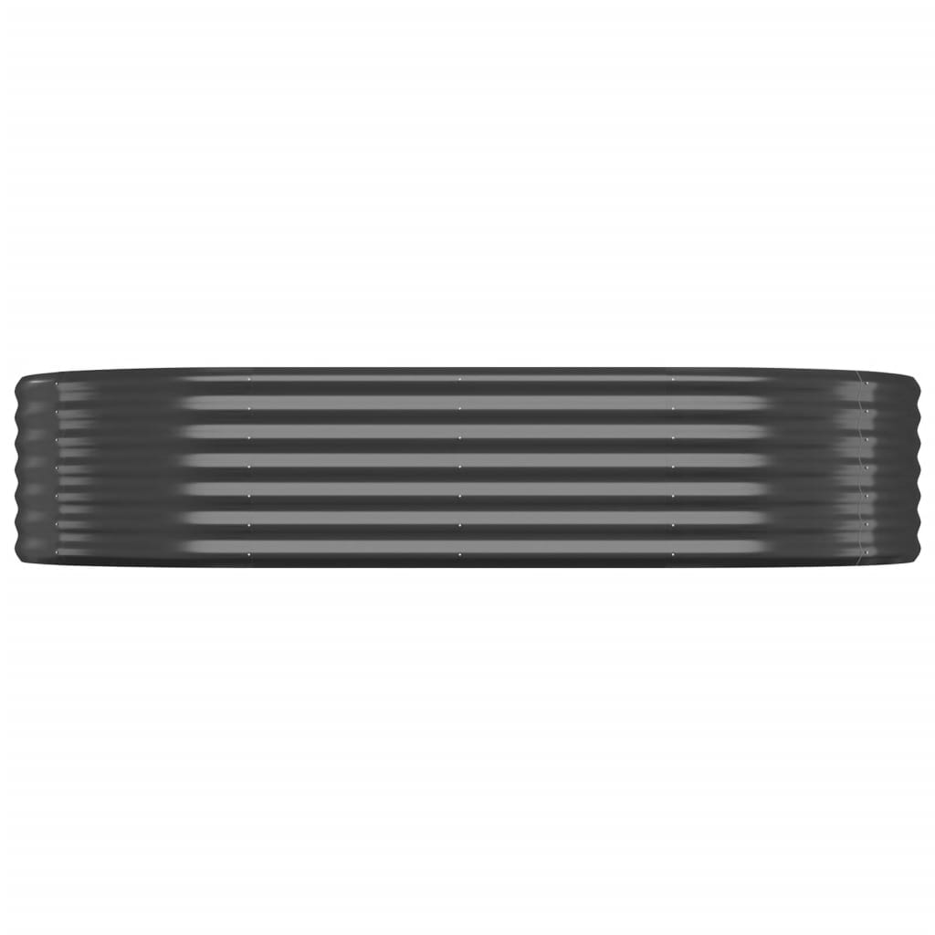 vidaXL Garden Raised Bed Galvanised Steel 175x100x36 cm Anthracite