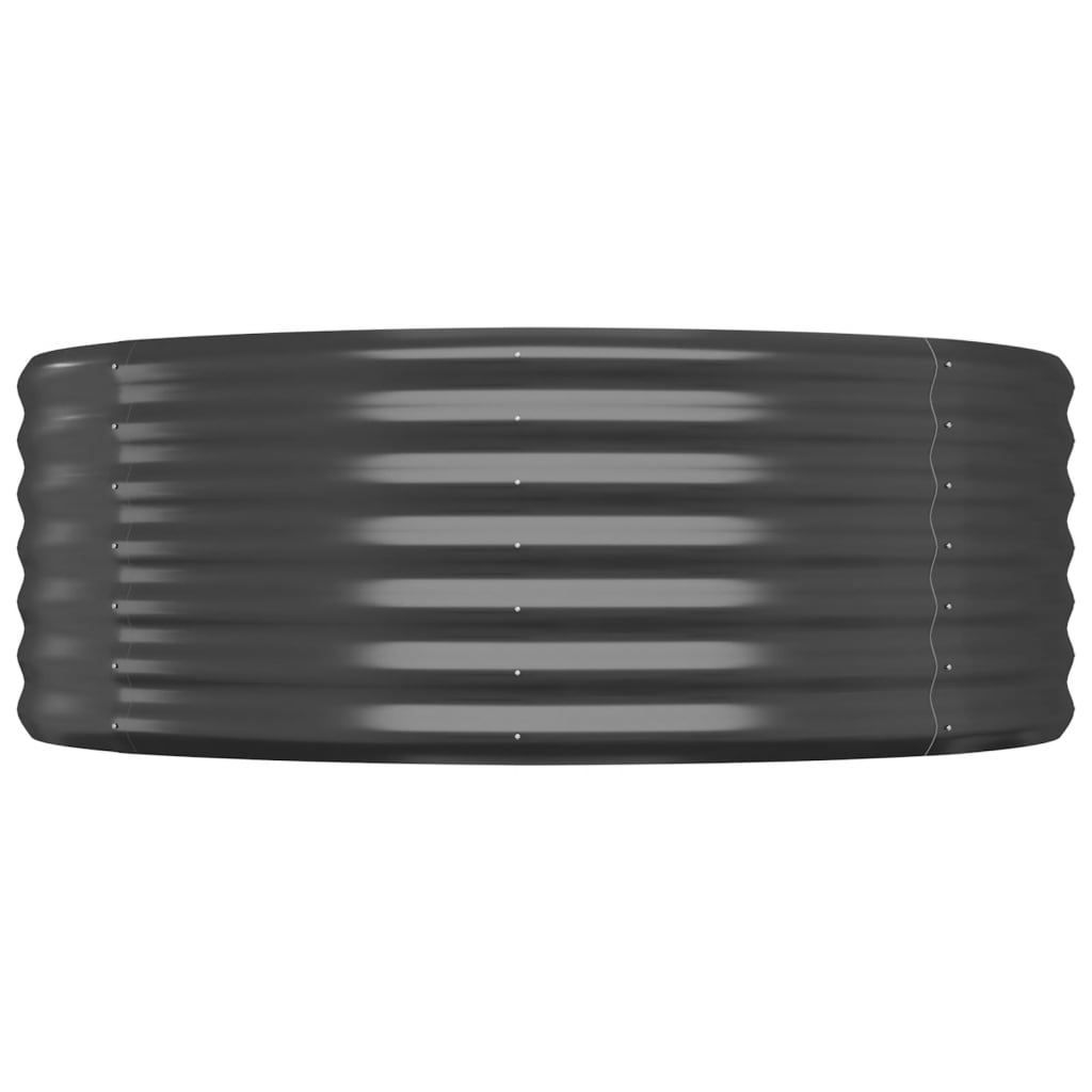 vidaXL Garden Raised Bed Galvanised Steel 175x100x36 cm Anthracite