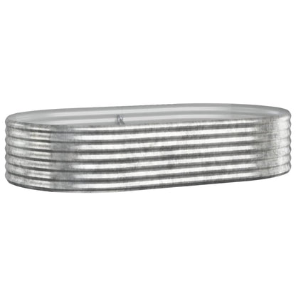 vidaXL Garden Raised Bed | Silver | Powder-coated steel