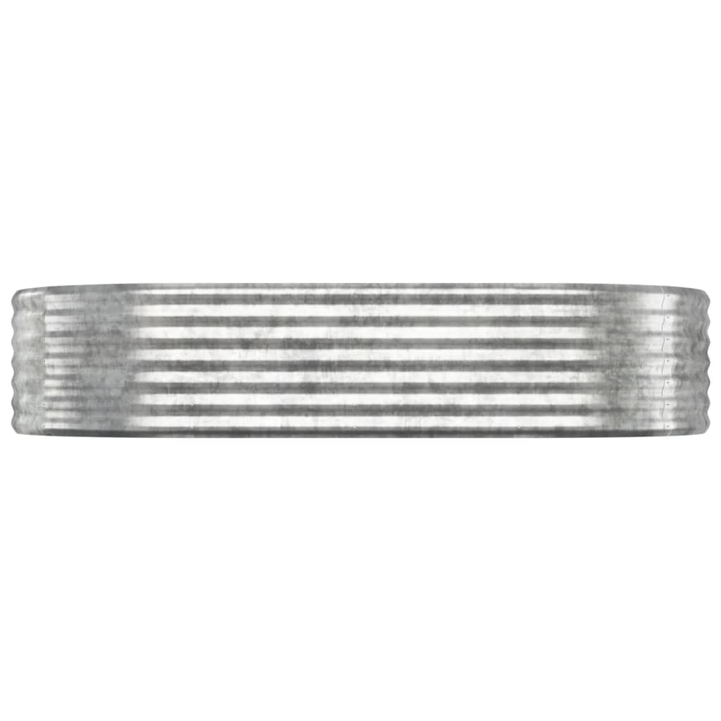 vidaXL Garden Raised Bed | Silver | Powder-coated steel