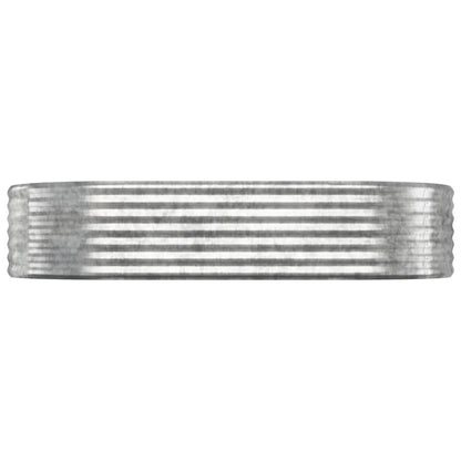 vidaXL Garden Raised Bed | Silver | Powder-coated steel