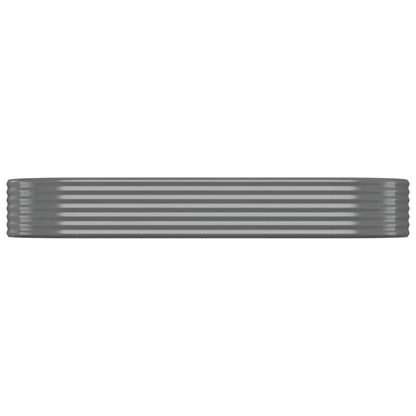 vidaXL Garden Raised Bed Galvanised Steel 249x100x36 cm Grey