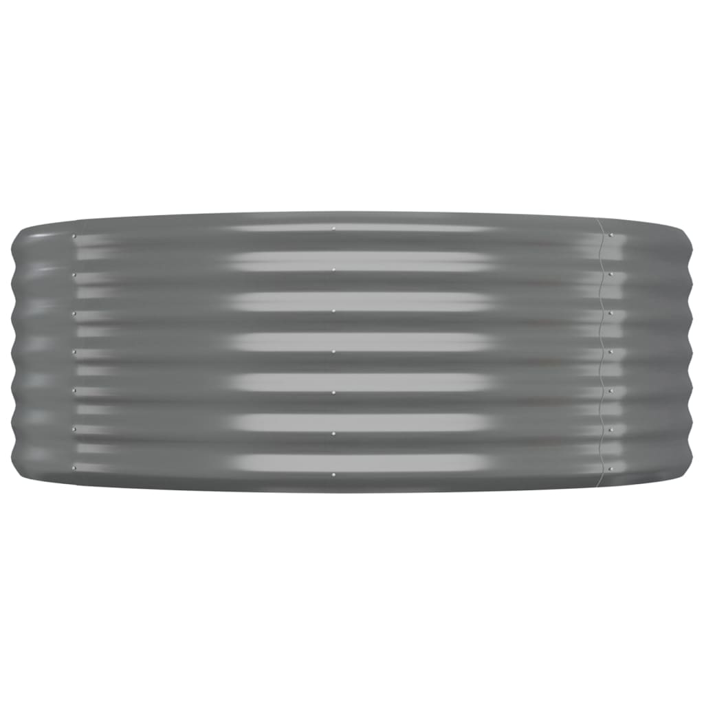 vidaXL Garden Raised Bed Galvanised Steel 249x100x36 cm Grey