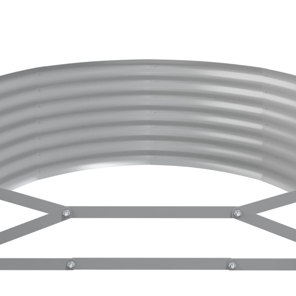 vidaXL Garden Raised Bed Galvanised Steel 249x100x36 cm Grey