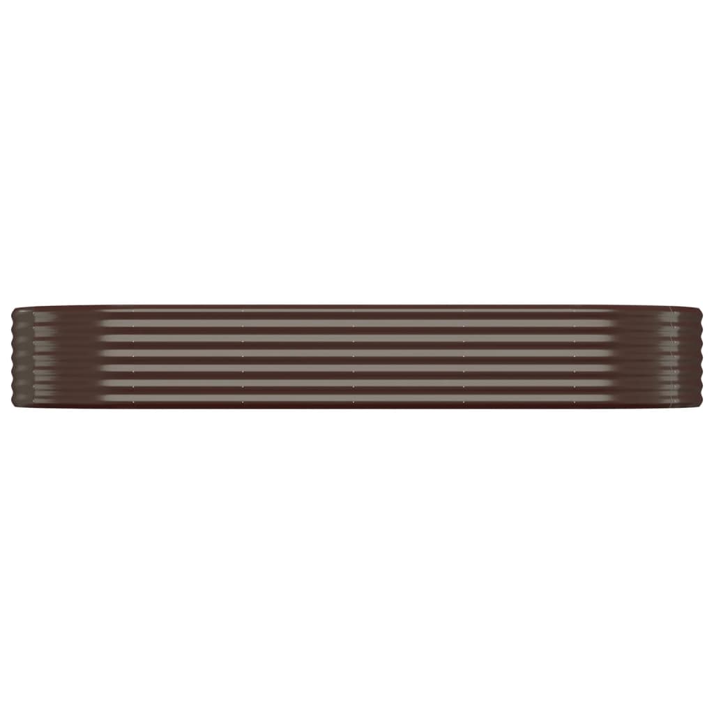 vidaXL Garden Raised Bed Galvanised Steel 249x100x36 cm Brown