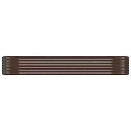 vidaXL Garden Raised Bed Galvanised Steel 249x100x36 cm Brown