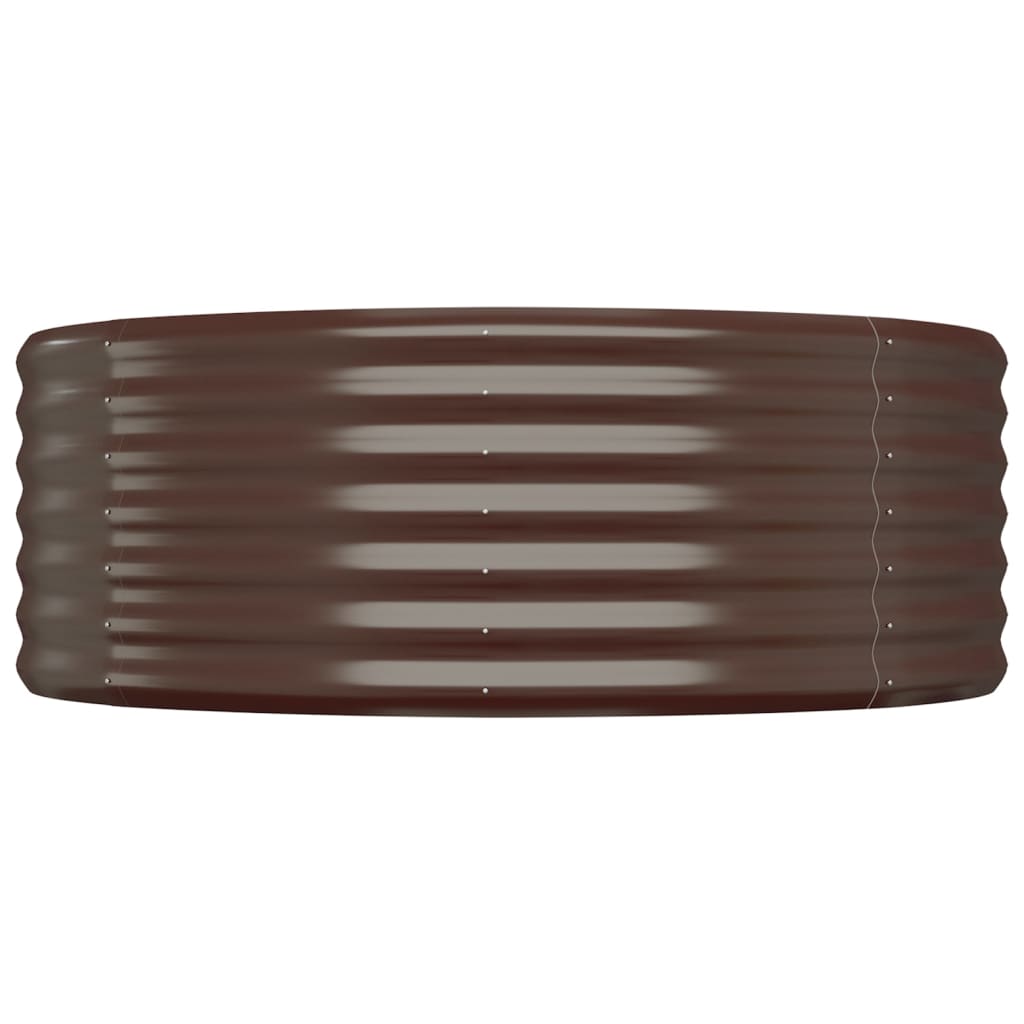 vidaXL Garden Raised Bed Galvanised Steel 249x100x36 cm Brown