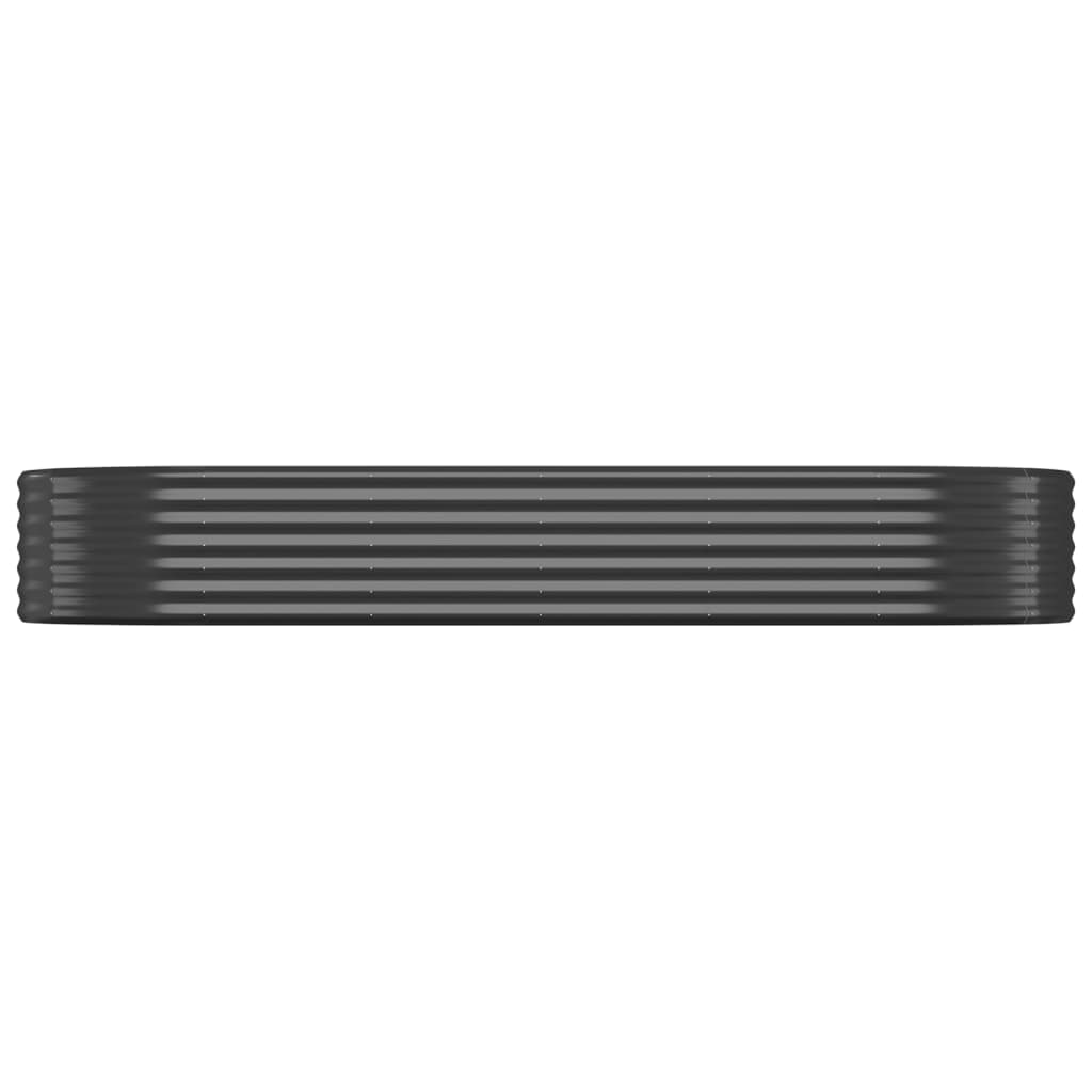 vidaXL Garden Raised Bed Galvanised Steel 249x100x36 cm Anthracite