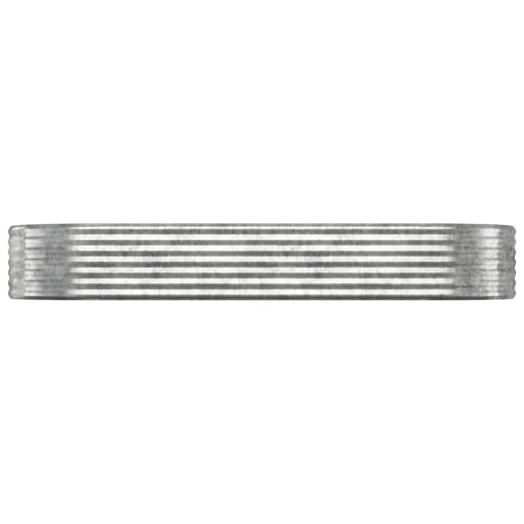 vidaXL Garden Raised Bed Galvanised Steel 249x100x36 cm Silver