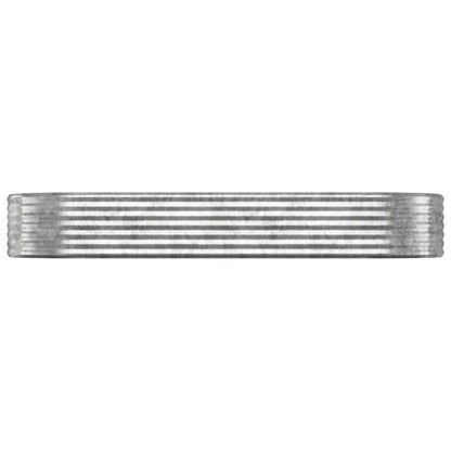 vidaXL Garden Raised Bed Galvanised Steel 249x100x36 cm Silver