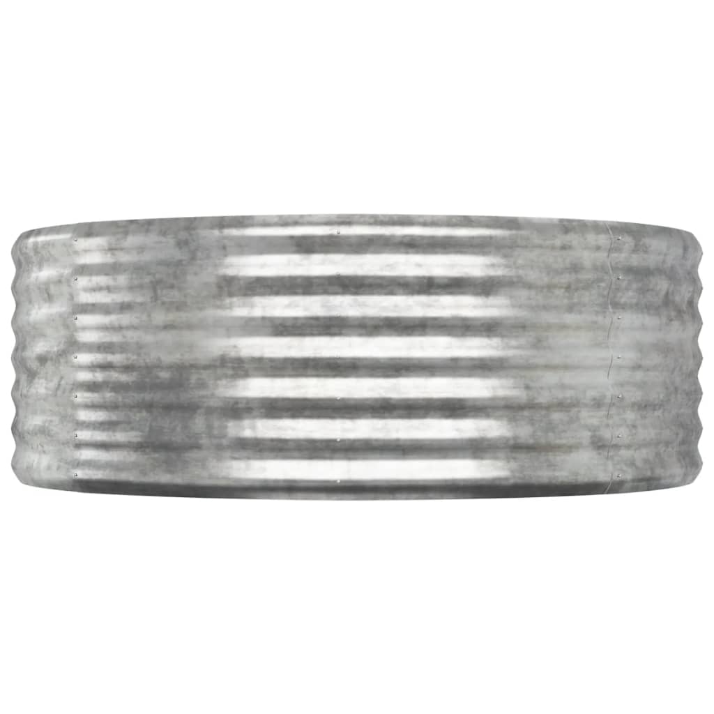 vidaXL Garden Raised Bed Galvanised Steel 249x100x36 cm Silver