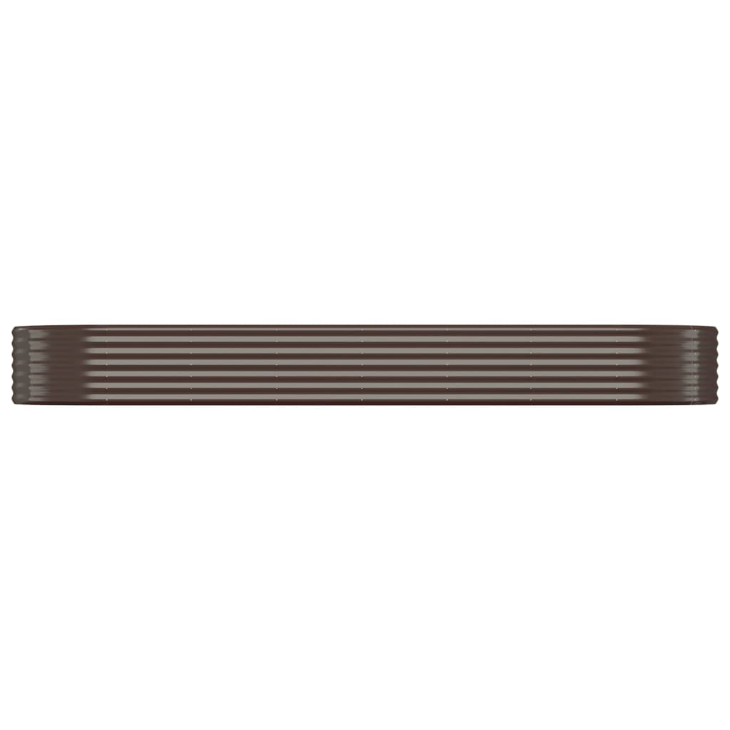 vidaXL Garden Raised Bed Galvanised Steel 322x100x36 cm Brown
