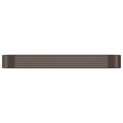 vidaXL Garden Raised Bed Galvanised Steel 322x100x36 cm Brown