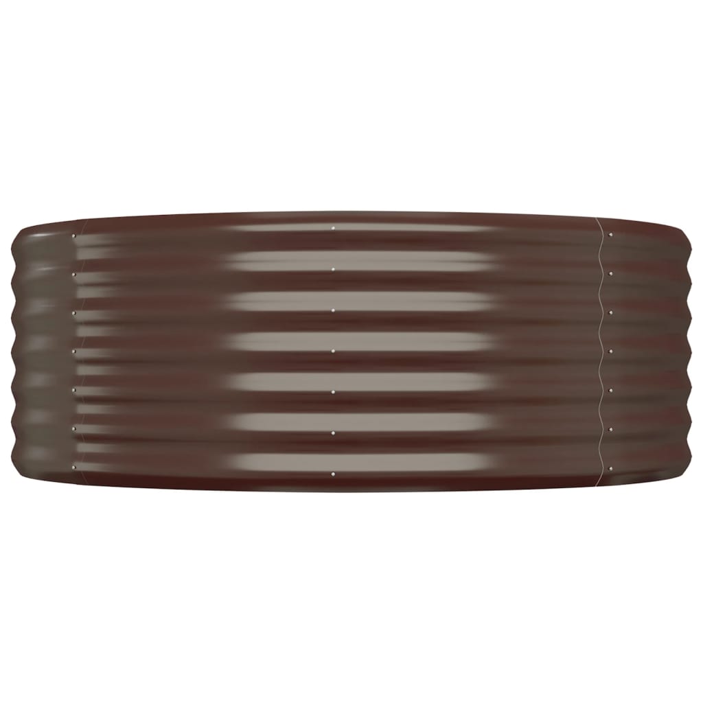 vidaXL Garden Raised Bed Galvanised Steel 322x100x36 cm Brown