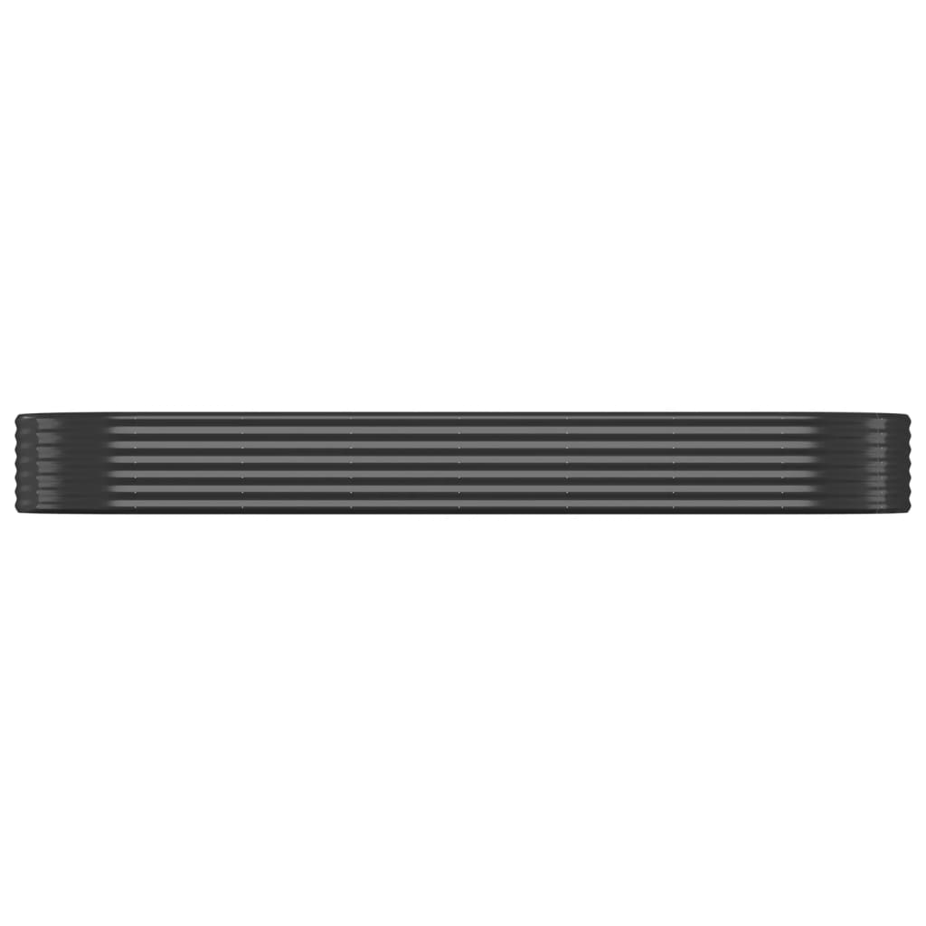 vidaXL Garden Raised Bed Galvanised Steel 322x100x36 cm Anthracite