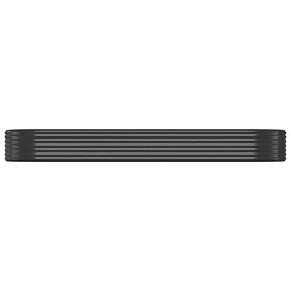 vidaXL Garden Raised Bed Galvanised Steel 322x100x36 cm Anthracite
