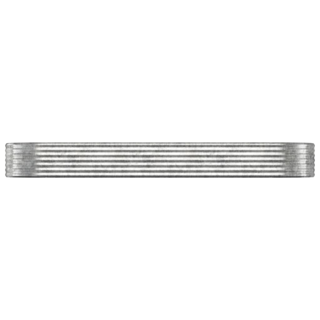 vidaXL Garden Raised Bed | Silver | Powder-coated steel | Large |  Durable