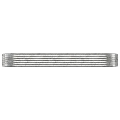vidaXL Garden Raised Bed | Silver | Powder-coated steel | Large |  Durable