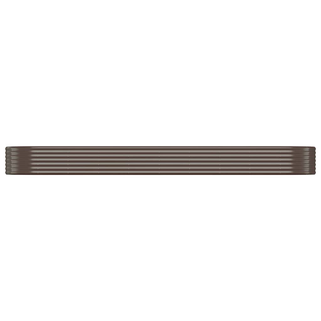 vidaXL Garden Raised Bed Galvanised Steel 396x100x36 cm Brown