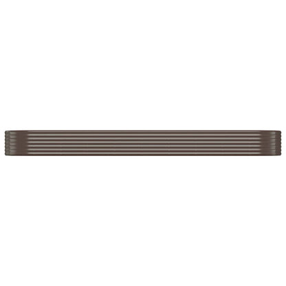 vidaXL Garden Raised Bed Galvanised Steel 396x100x36 cm Brown