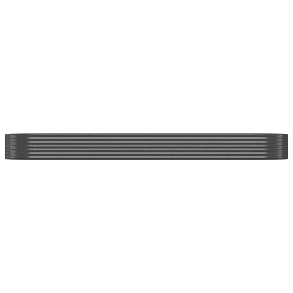 vidaXL Garden Raised Bed Galvanised Steel 396x100x36 cm Anthracite