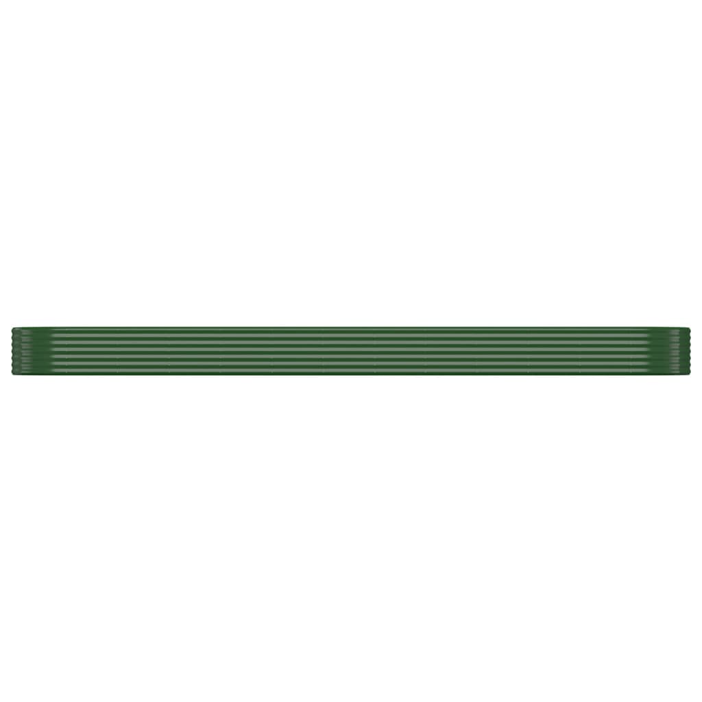 vidaXL Garden Raised Bed Galvanised Steel 507x100x36 cm Green