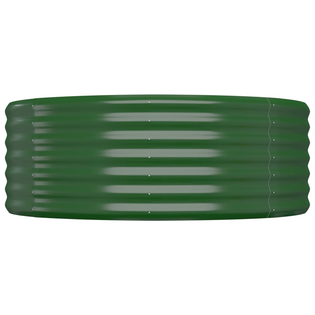vidaXL Garden Raised Bed Galvanised Steel 507x100x36 cm Green