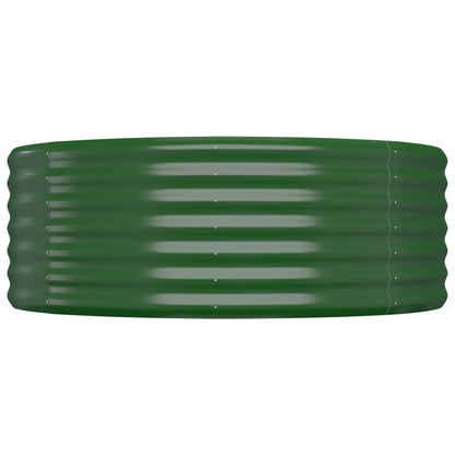 vidaXL Garden Raised Bed Galvanised Steel 507x100x36 cm Green