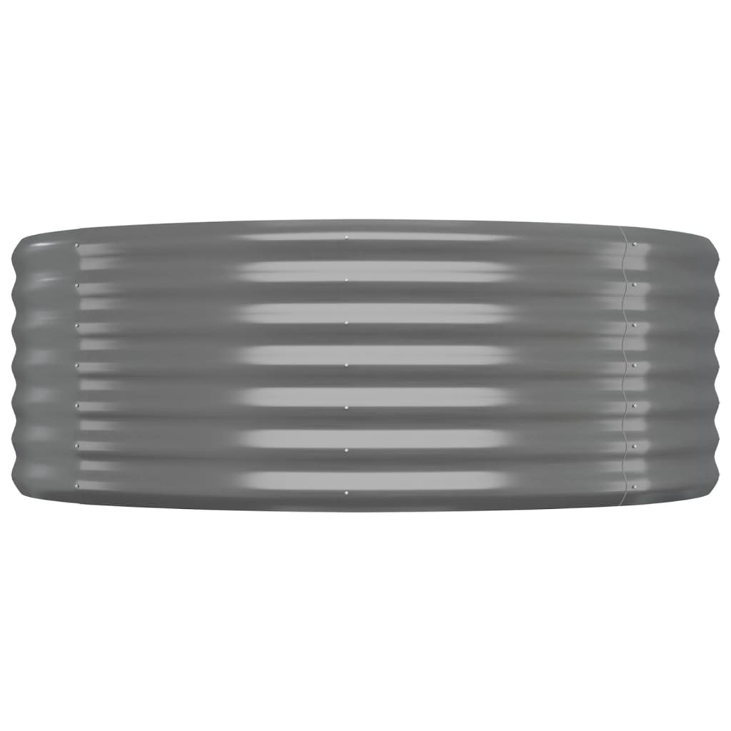 vidaXL Garden Raised Bed Powder-coated Steel 507x100x36 cm Grey