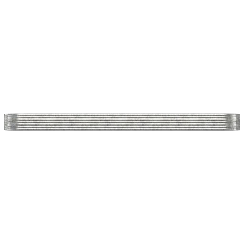vidaXL Garden Raised Bed Galvanised Steel 507x100x36 cm Silver