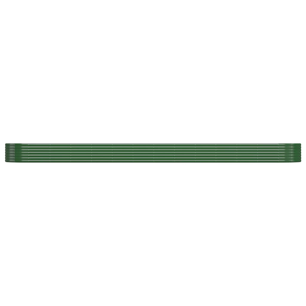 vidaXL Garden Raised Bed Galvanised Steel 544x100x36 cm Green