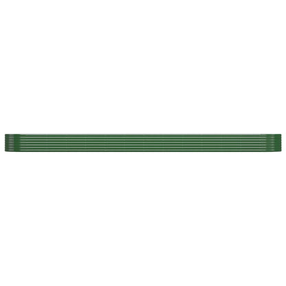vidaXL Garden Raised Bed Galvanised Steel 544x100x36 cm Green