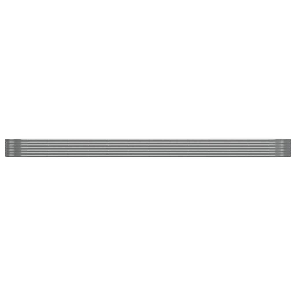 vidaXL Garden Raised Bed Galvanised Steel 544x100x36 cm Grey