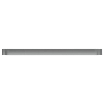 vidaXL Garden Raised Bed Galvanised Steel 544x100x36 cm Grey