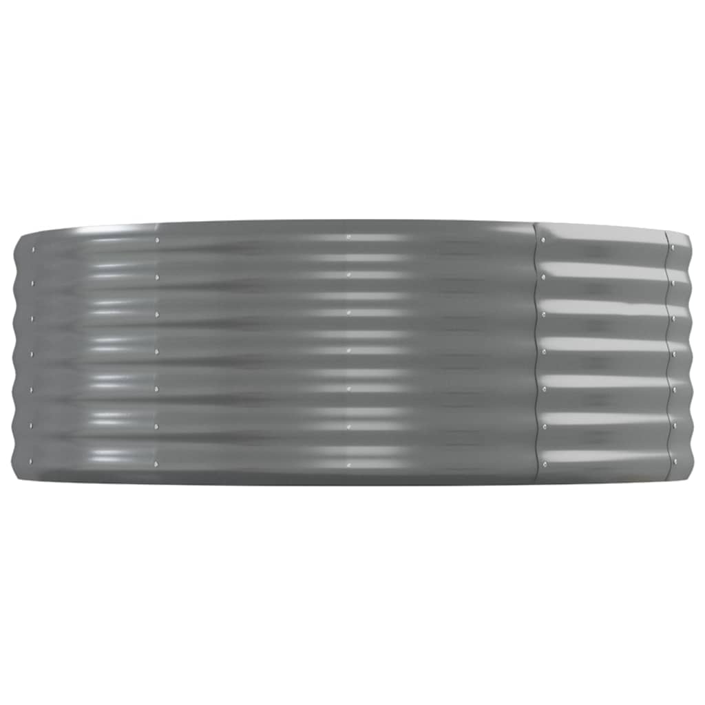 vidaXL Garden Raised Bed Galvanised Steel 544x100x36 cm Grey