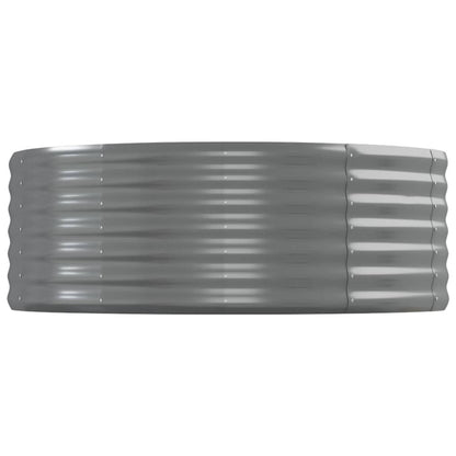 vidaXL Garden Raised Bed Galvanised Steel 544x100x36 cm Grey