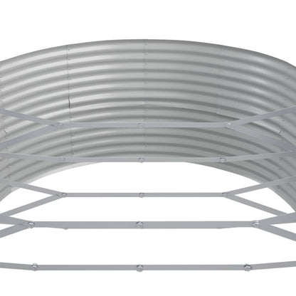 vidaXL Garden Raised Bed Galvanised Steel 544x100x36 cm Grey