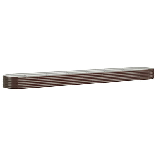 vidaXL Garden Raised Bed Galvanised Steel 544x100x36 cm Brown