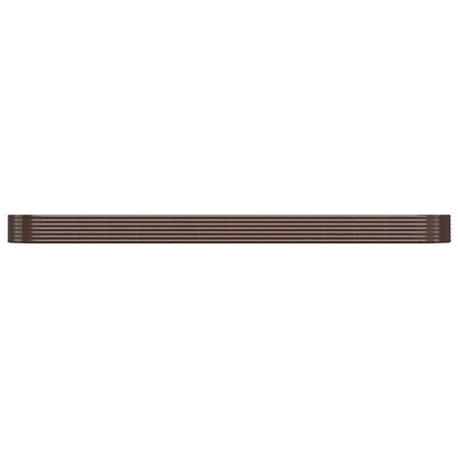 vidaXL Garden Raised Bed Galvanised Steel 544x100x36 cm Brown