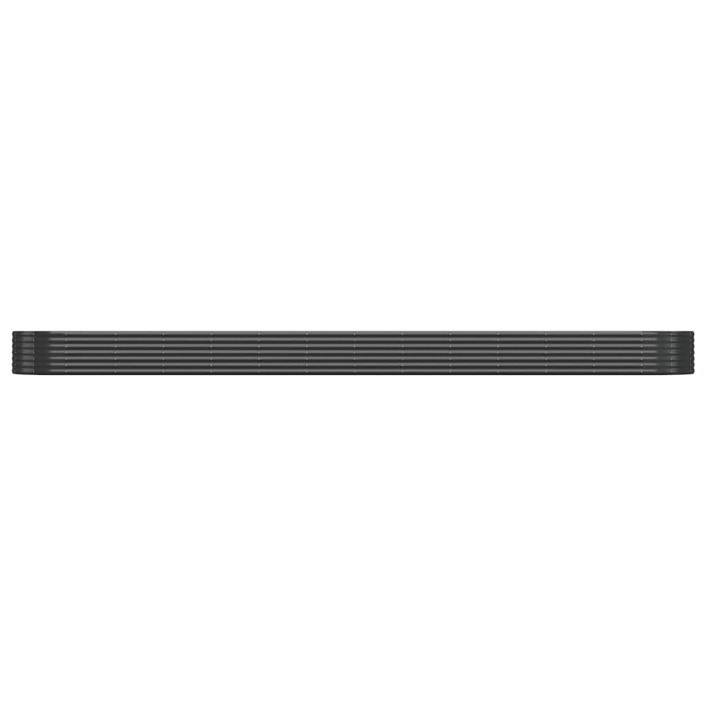 vidaXL Garden Raised Bed Galvanised Steel 544x100x36 cm Anthracite