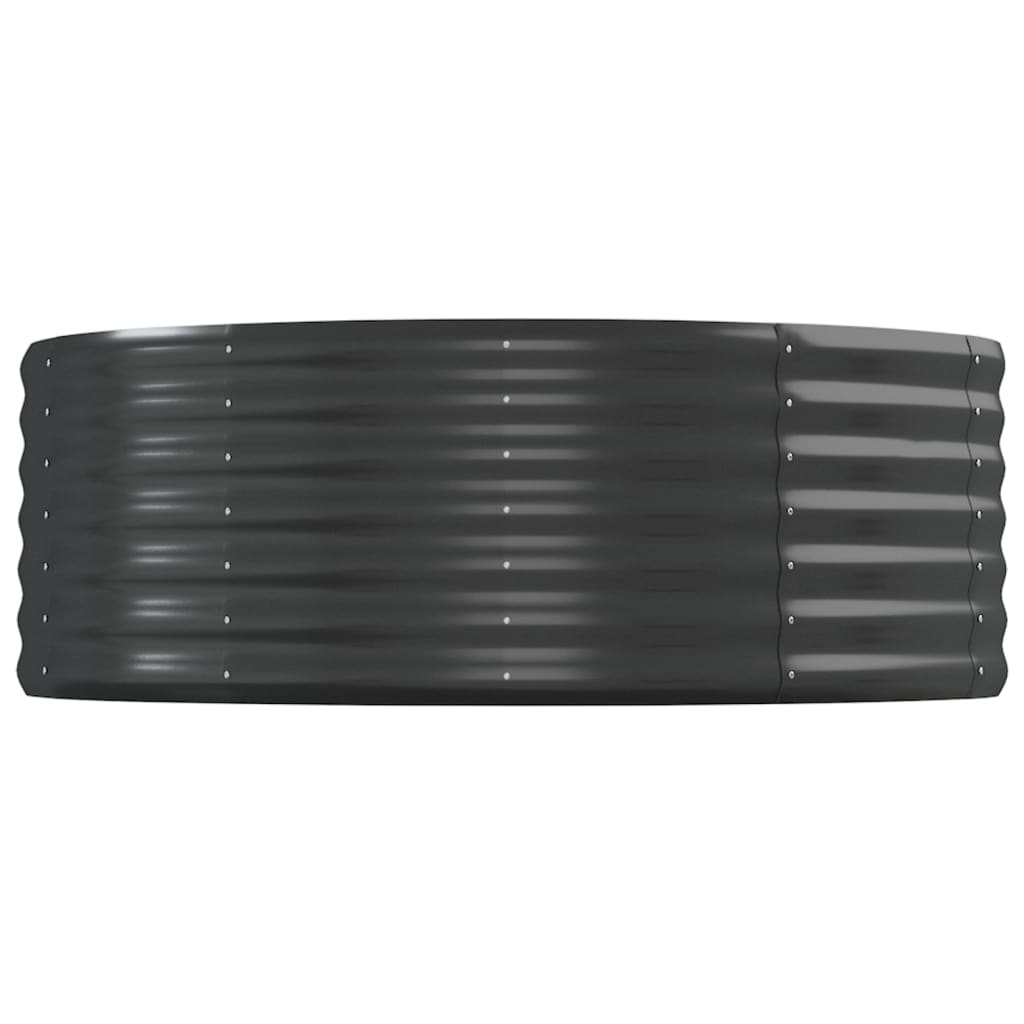 vidaXL Garden Raised Bed Galvanised Steel 544x100x36 cm Anthracite