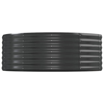 vidaXL Garden Raised Bed Galvanised Steel 544x100x36 cm Anthracite