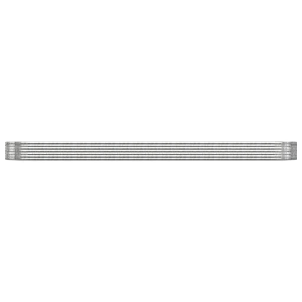 vidaXL Garden Raised Bed Galvanised Steel 544x100x36 cm Silver