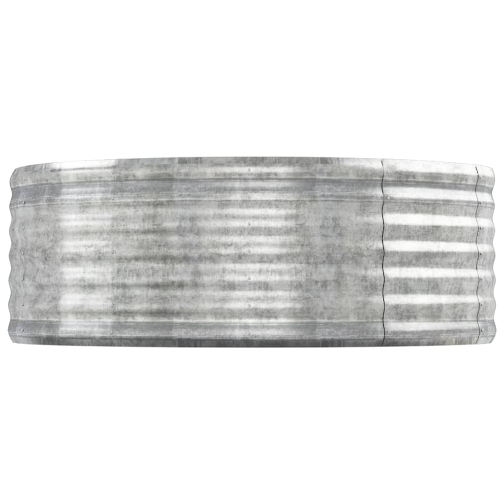 vidaXL Garden Raised Bed Galvanised Steel 544x100x36 cm Silver