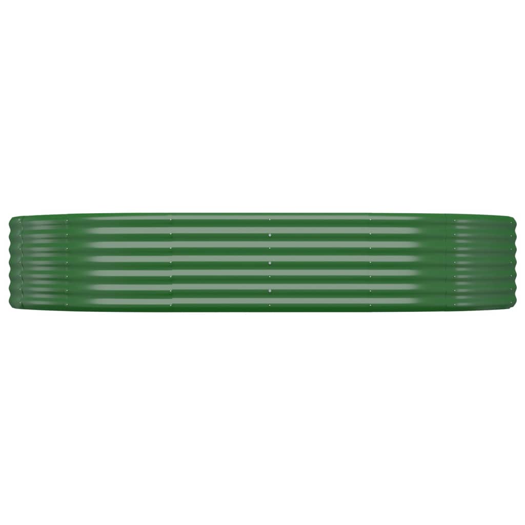 vidaXL Garden Raised Bed Galvanised Steel 214x140x36 cm Green