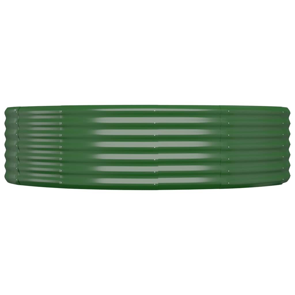 vidaXL Garden Raised Bed Galvanised Steel 214x140x36 cm Green